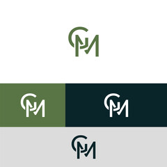 GM, MG letter logo design template elements. Modern abstract digital alphabet letter logo.