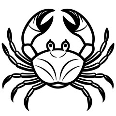 Fototapeta premium crab anime line art vector illustration