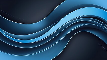 Abstract wallpaper created from Blue 3D Undulating lines. Colorful 3D Render