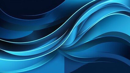 Obraz premium Abstract wallpaper created from Blue 3D Undulating lines. Colorful 3D Render