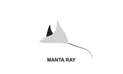 Fototapeta premium Manta Ray logo design, Manta Ray fish logo,icon.
