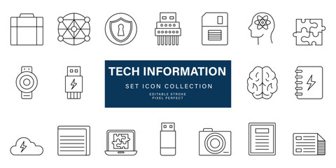Tech Information icon set