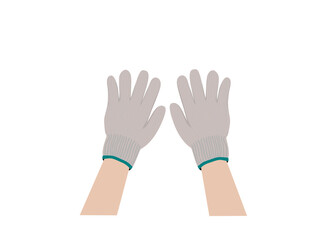 Obraz premium Agricultural gloves on a white background.