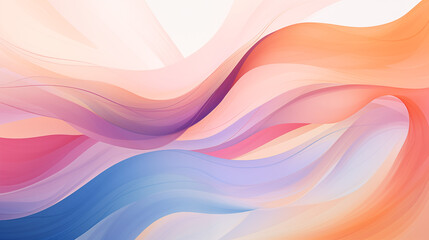 Soft Pastel Waves Serene Abstract Gradient Flow