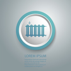 The radiator icon, the logo on a white background flat vector sign