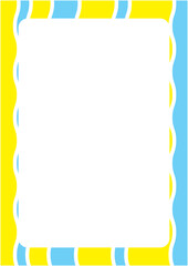 Obraz premium 夏をイメージしたカラフルで明るい波模様の背景画像