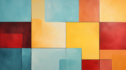 Vibrant Rectangular Color Composition