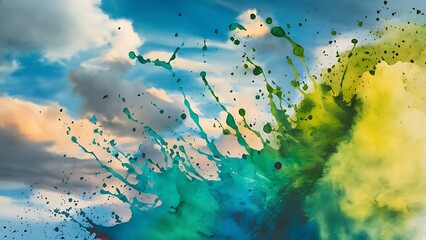 Beautiful wallpaper HD splash watercolor multicolor