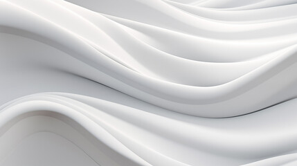 Obraz premium Smooth White Wave Patterns