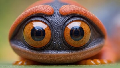 Close-up of Frog's Eyes.