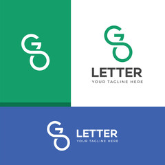 GO, OG letter logo design template elements. Modern abstract digital alphabet letter logo.