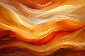 Obraz premium Abstract waves in vibrant orange hues