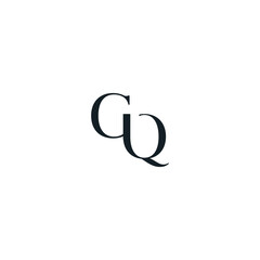 GQ, QG letter logo design template elements. Modern abstract digital alphabet letter logo.