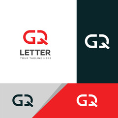 GQ, QG letter logo design template elements. Modern abstract digital alphabet letter logo.