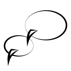 Comic book speech bubble, great design for any purposes. Sticker design. Vector illustration