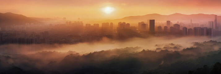 Fototapeta premium Landscape aerial view China