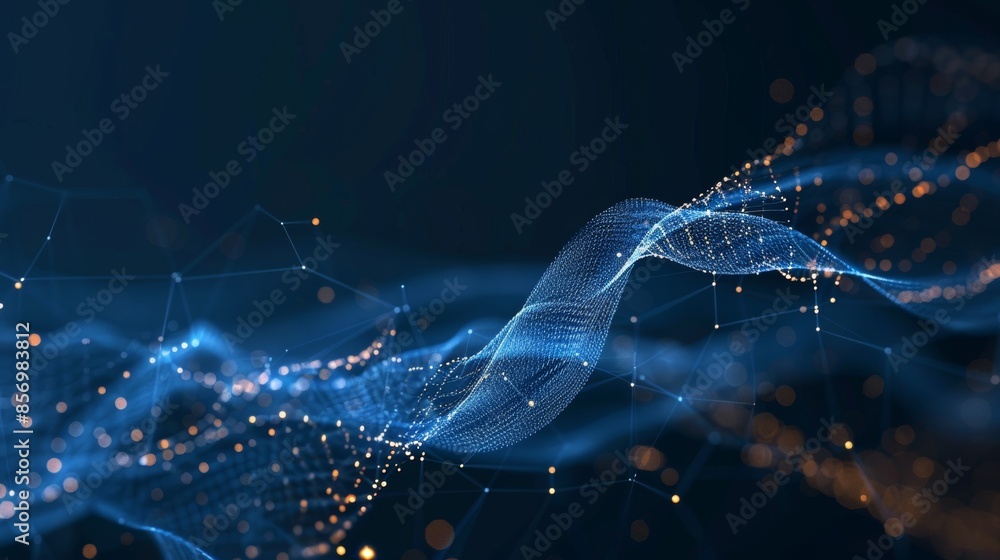 Aufkleber advanced technology network enhances wave particle connection in information technology