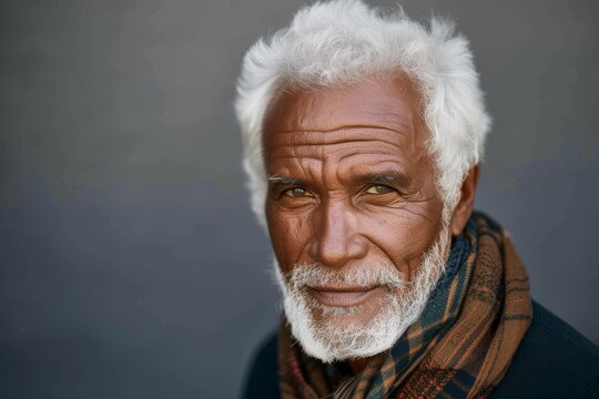 I've become a lot wiser through the years Portrait of a mature man standing against a grey background