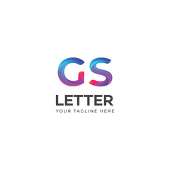 3D GS, SG letter logo design template elements. Modern abstract digital alphabet letter logo.