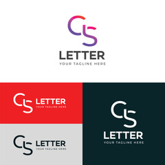 GS, SG letter logo design template elements. Modern abstract digital alphabet letter logo.