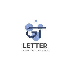 GT, TG letter logo design template elements. Modern abstract digital alphabet letter logo.