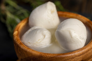 milk food soft cheese in brine