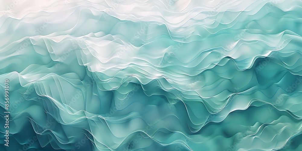 Poster abstract ocean waves background a calming abstract background with stylized ocean wave patterns and 