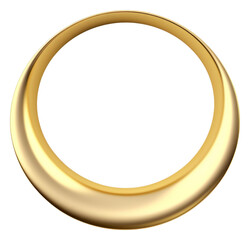 Obraz premium PNG Half circle gold jewelry ring.