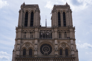 Notre Dame Cathedral in Paris, France. After reconstruction.