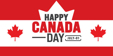 Happy Canada day background or banner design template celebrated in 1 July. Canada independence day banner ,cover background  desig