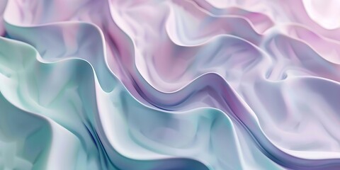 Obraz premium Abstract Pastel Waves Background A soft abstract background featuring pastel wave patterns in soothing hues, creating a calm and gentle aesthetic.