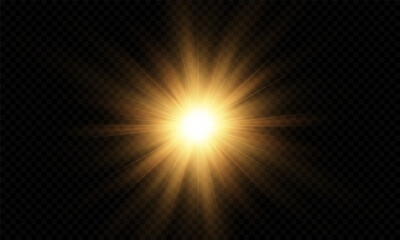 Vector transparent sunlight with special lens flare effect. png	
