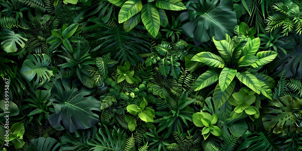 Aufkleber abstract rainforest patterns background a vibrant abstract background with rainforest patterns and l