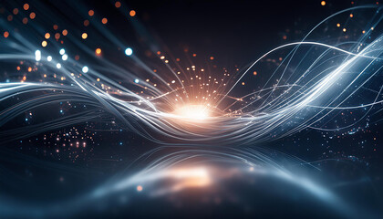 Fototapeta premium Technology background with wires and electric sparks