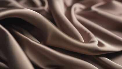 Obraz premium Taupe draped satin as a background. 