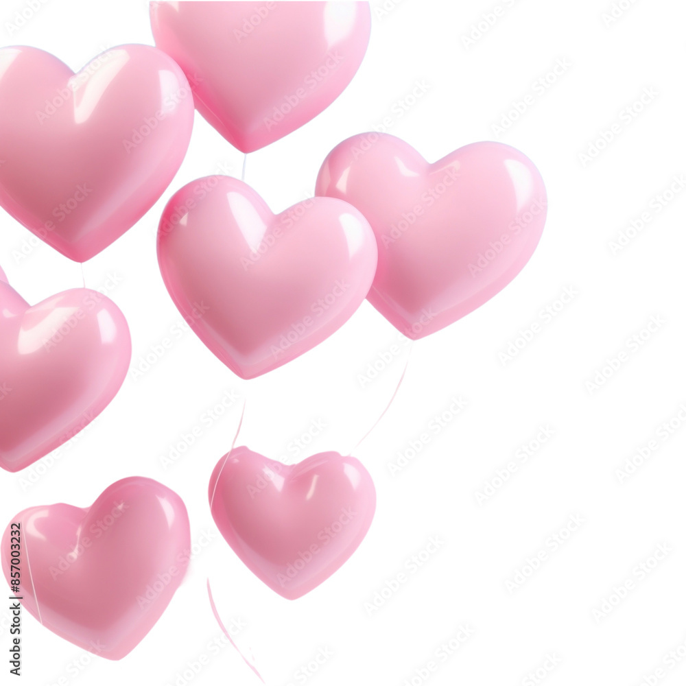 Sticker png balloon hearts backgrounds abstract pink.