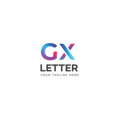3D GX, XG letter logo design template elements. Modern abstract digital alphabet letter logo.