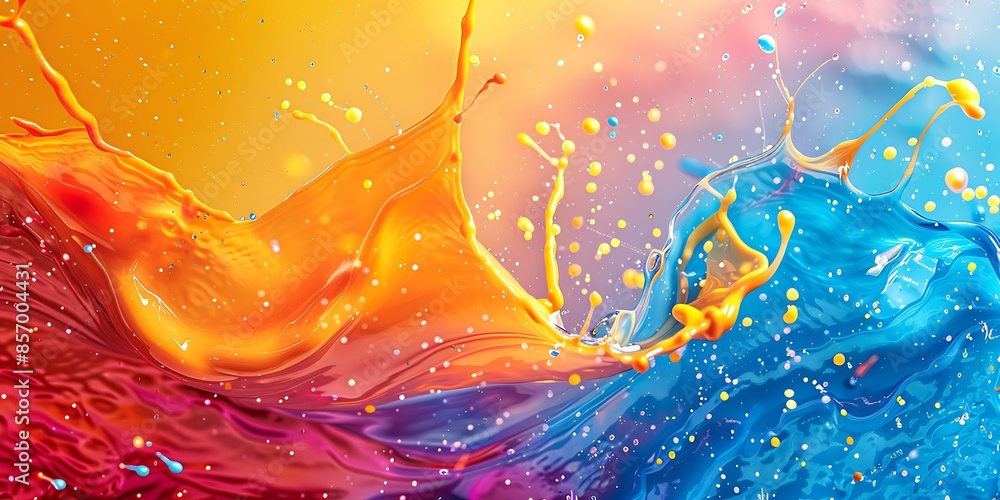 Aufkleber abstract splash paint background a vibrant abstract background featuring splash paint patterns in va