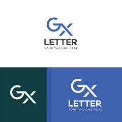 GX, XG letter logo design template elements. Modern abstract digital alphabet letter logo.