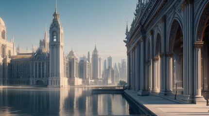 Fototapeta premium stunning architectural photographs featuring grand, ornate buildings with majestic domes, intricate spires, and elaborate columns