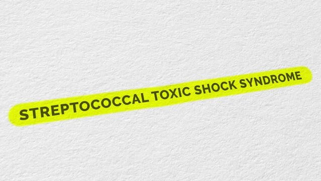  Streptococcal Toxic Shock Syndrome Highlight pen marking Newspaper STSS