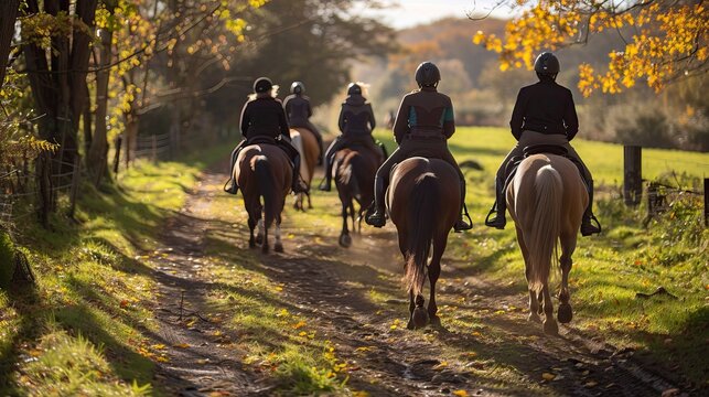 horse riding group, paseo a caballo grupo, caballos