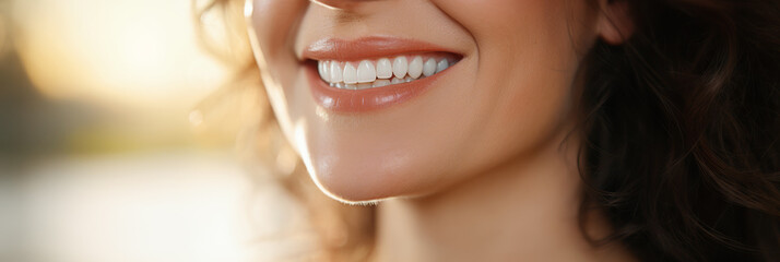 woman Healthy teeth, Smile, mouth and teeth whitening of female of wellness, fresh breath and happy tooth implant of dental implants and natural teeth for patients dental treatment 