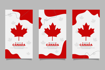 Happy Canada Independence Day social media story feed template