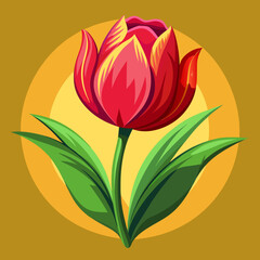 vector illustration of tulip