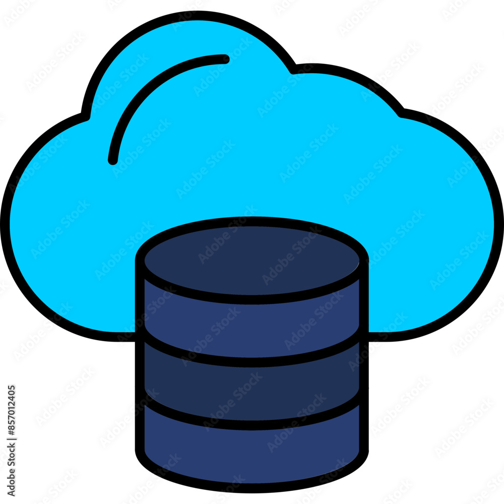 Sticker Cloud Data Icon