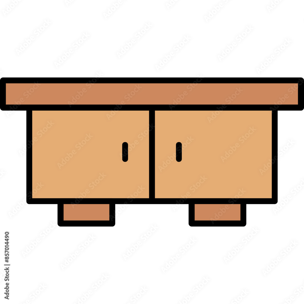 Wall mural TV Table Icon