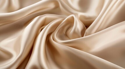 Fototapeta premium Luxurious Beige Fabric Drape Elegance