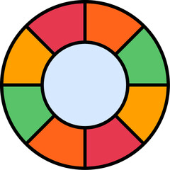 Fototapeta premium Color Wheel Icon