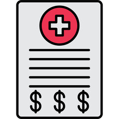 Fototapeta premium Medical Bill Icon